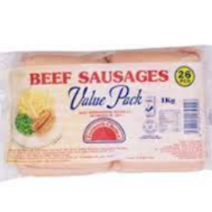 Farmer's Choice Beef Sausages V/Pack 1 Kg